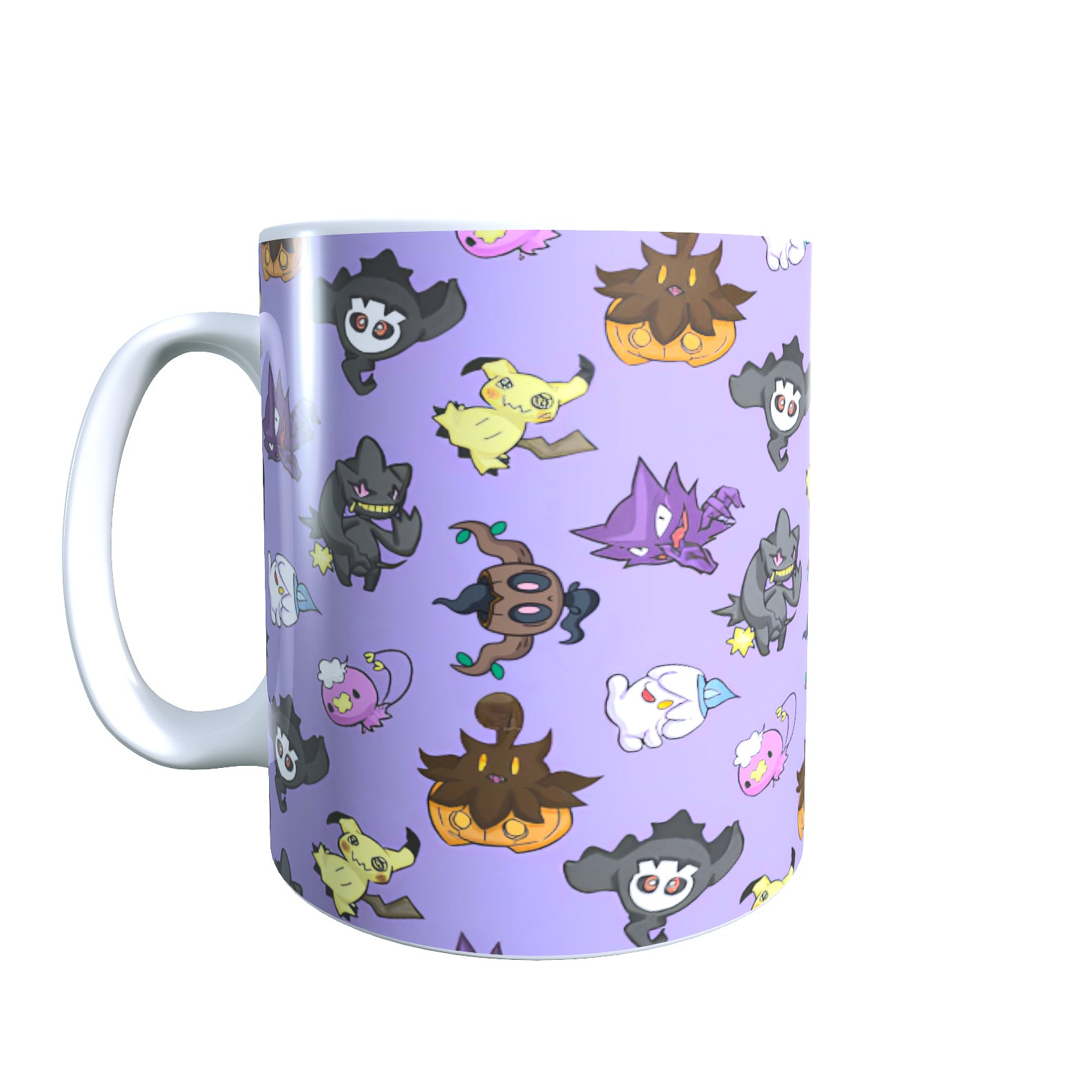 Purple Ghost Collage Halloween - Creature Catchers Coffee Mug