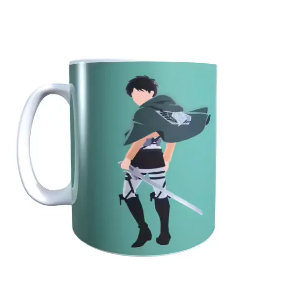 Attack on Titan Eren Back Minimal Coffee Mug