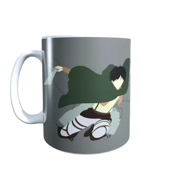 Levi In Flight Minimal Attack on Titan Mug