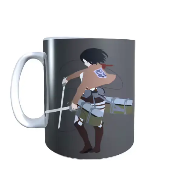 Mikasa Back Minimal Attack on Titan Mug
