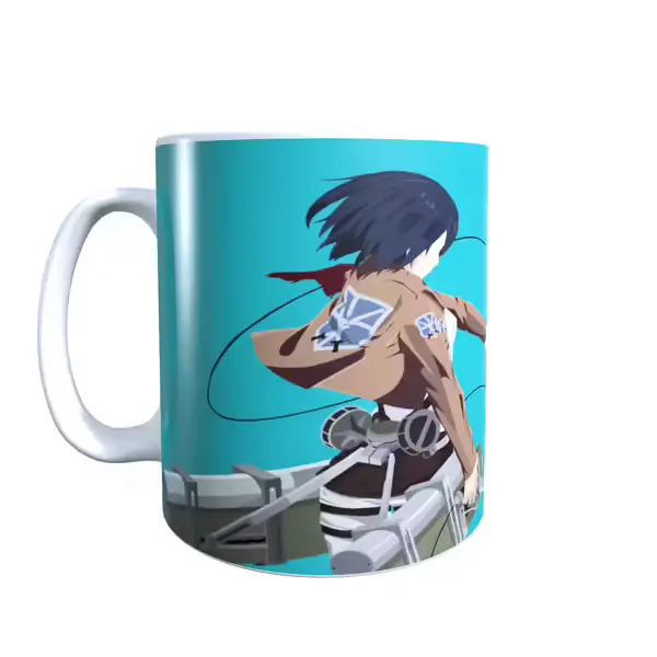 Mikasa Standing Minimal Attack on Titan Mug