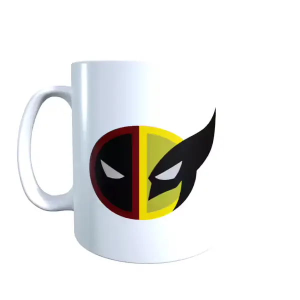Deadpool & Wolverine Inspired Twin Face Split Mug