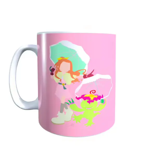 Digimon Mimi And Palmon Dancing Coffee Mug