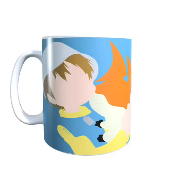 Tk And Patamon Older Minimal Digimon Mug
