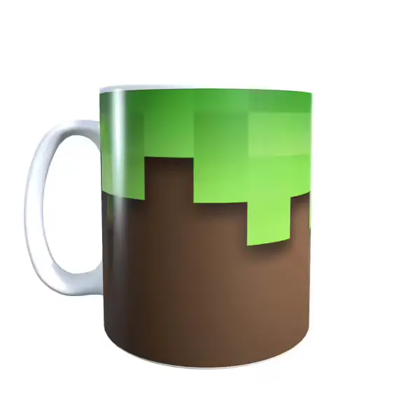 Dirt Block Flat Minecraft Mug
