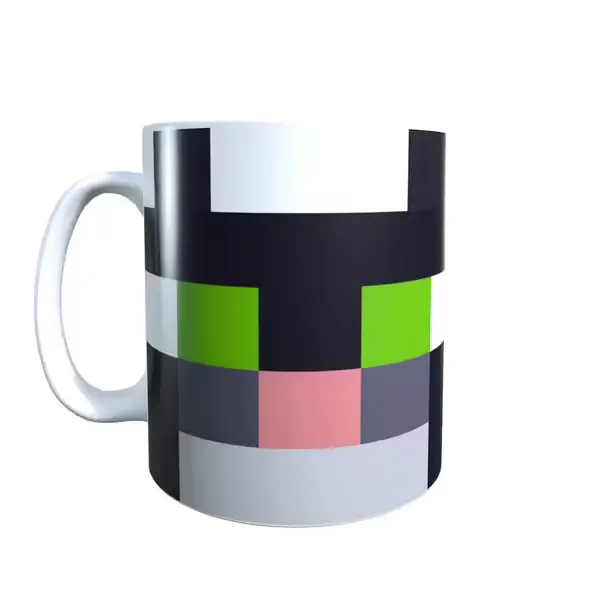 Cat Face Minecraft Mug