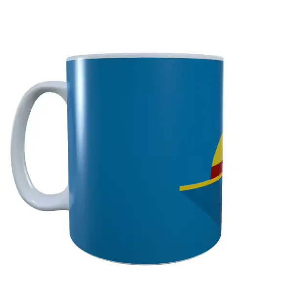 One Piece Inspired Luffy Hat Minimal Mug