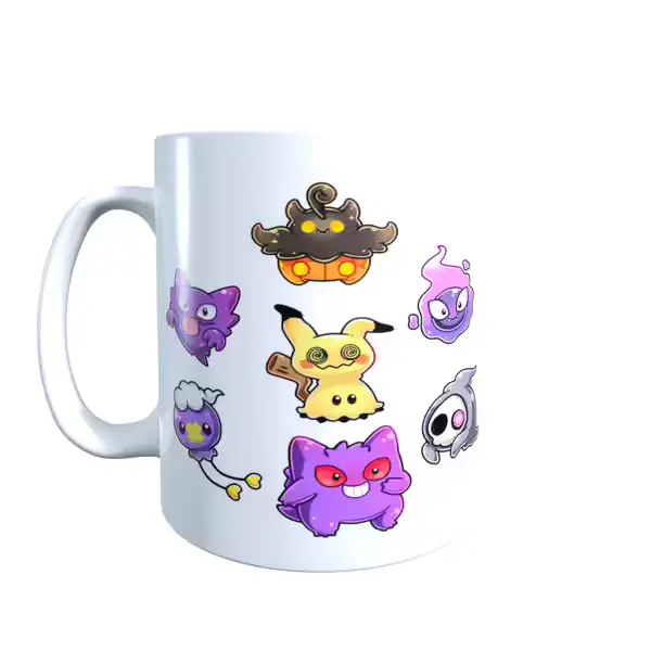 Pokemon Halloween Inspired Cute Ghost Collage Mug