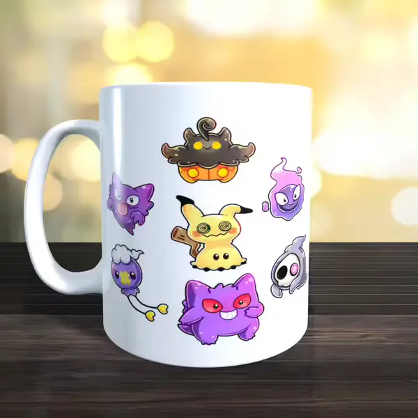 Pokemon Inspired Cute Ghost Collage Mug