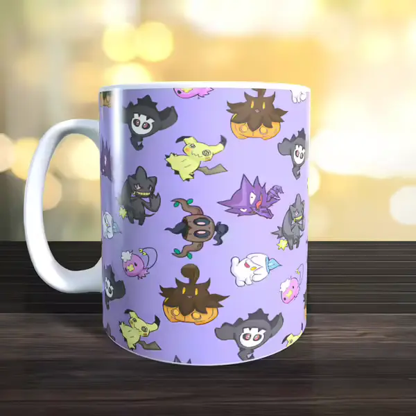 Pokemon Ghost Collage Purple Coffee Mug