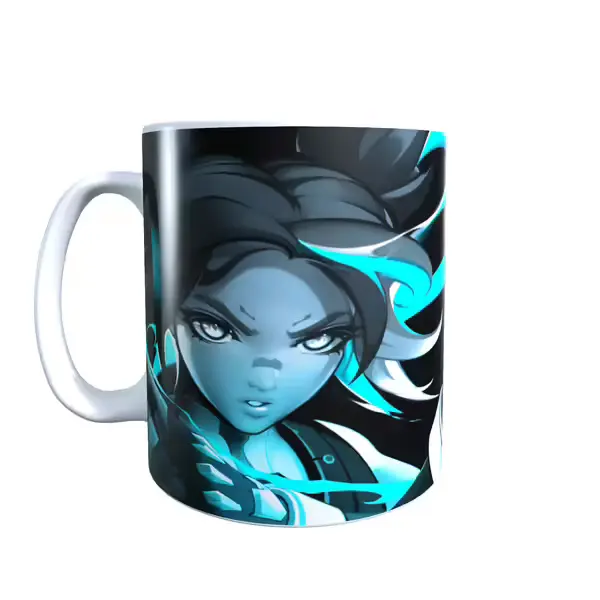 Valorant Inspired Neon Artistic Mug
