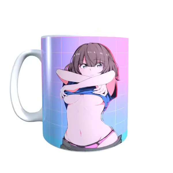 Anime Sneak Peek Waifu Coffee Mug