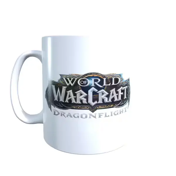 World of Warcraft Inspired Wow Dragonflight Logo Mug