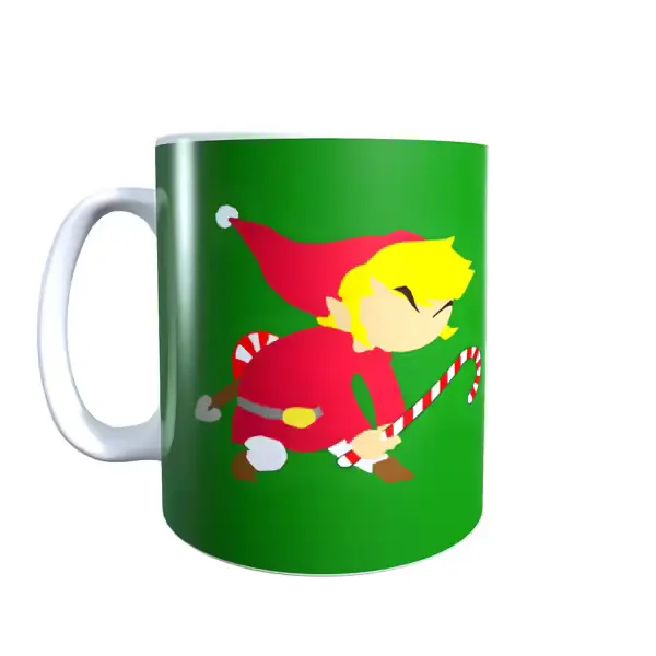 Legend of Zelda Santa Link Minimal Coffee Mug