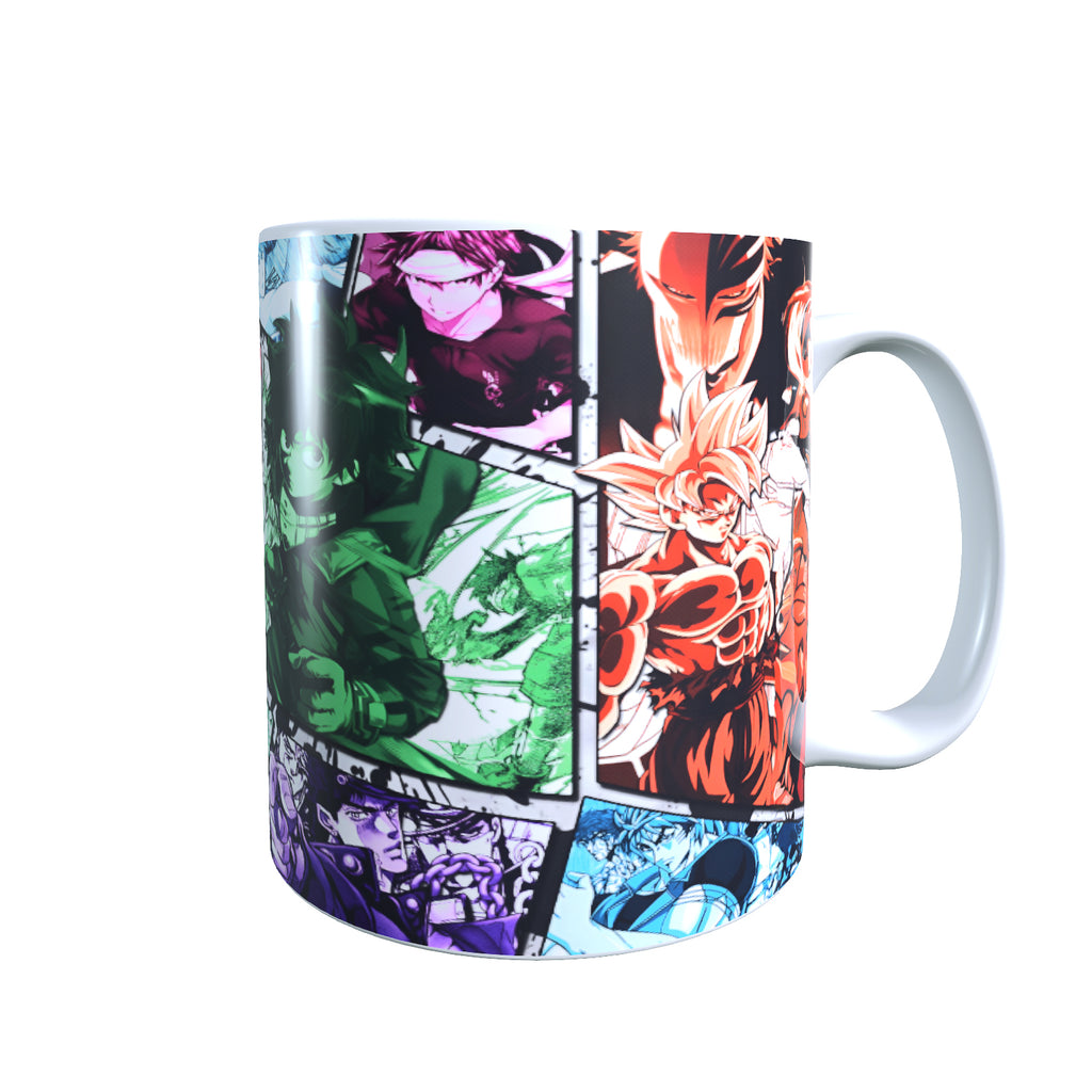 Anime Heroes Comic Blocks Coffee Mug