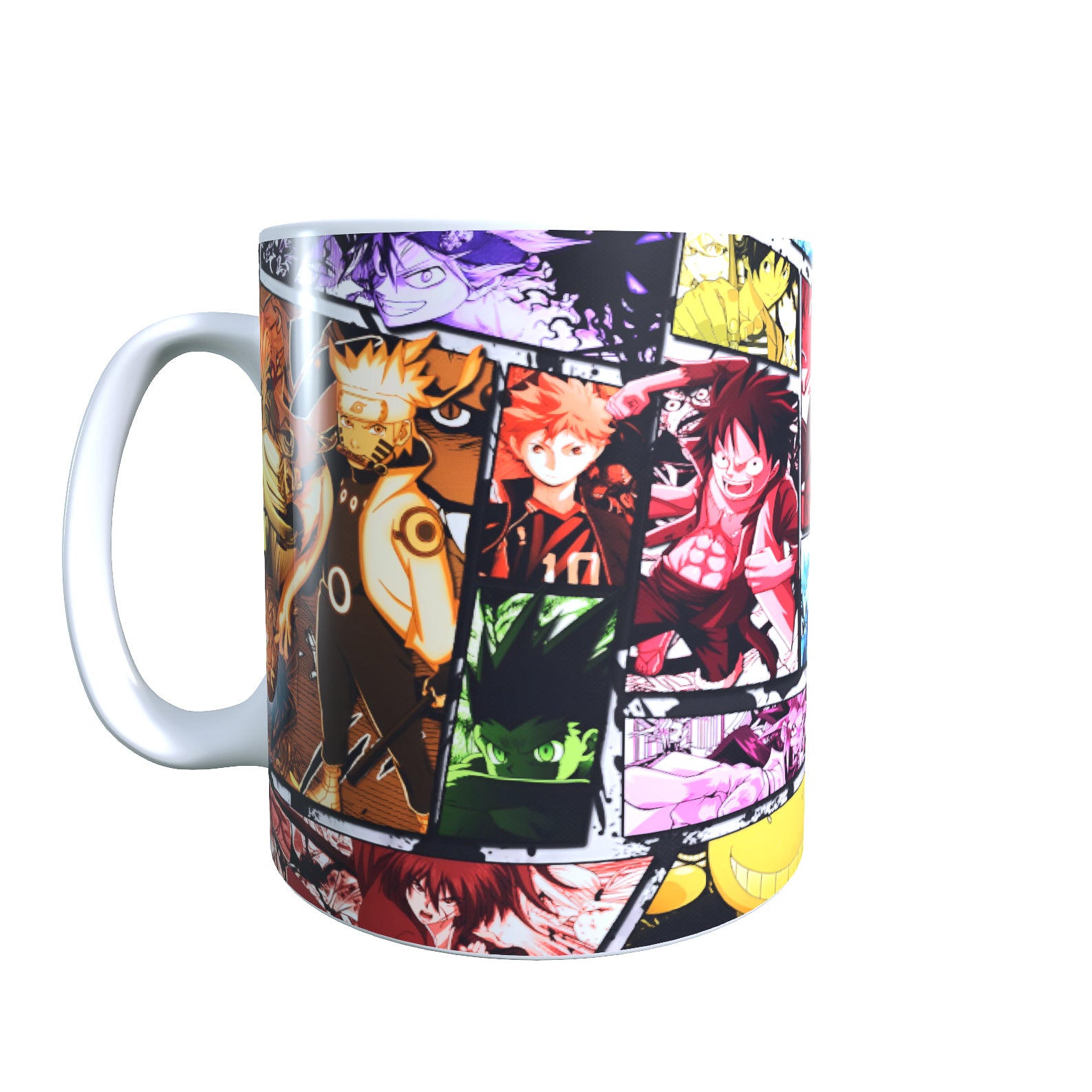 Anime Heroes Comic Blocks Coffee Mug