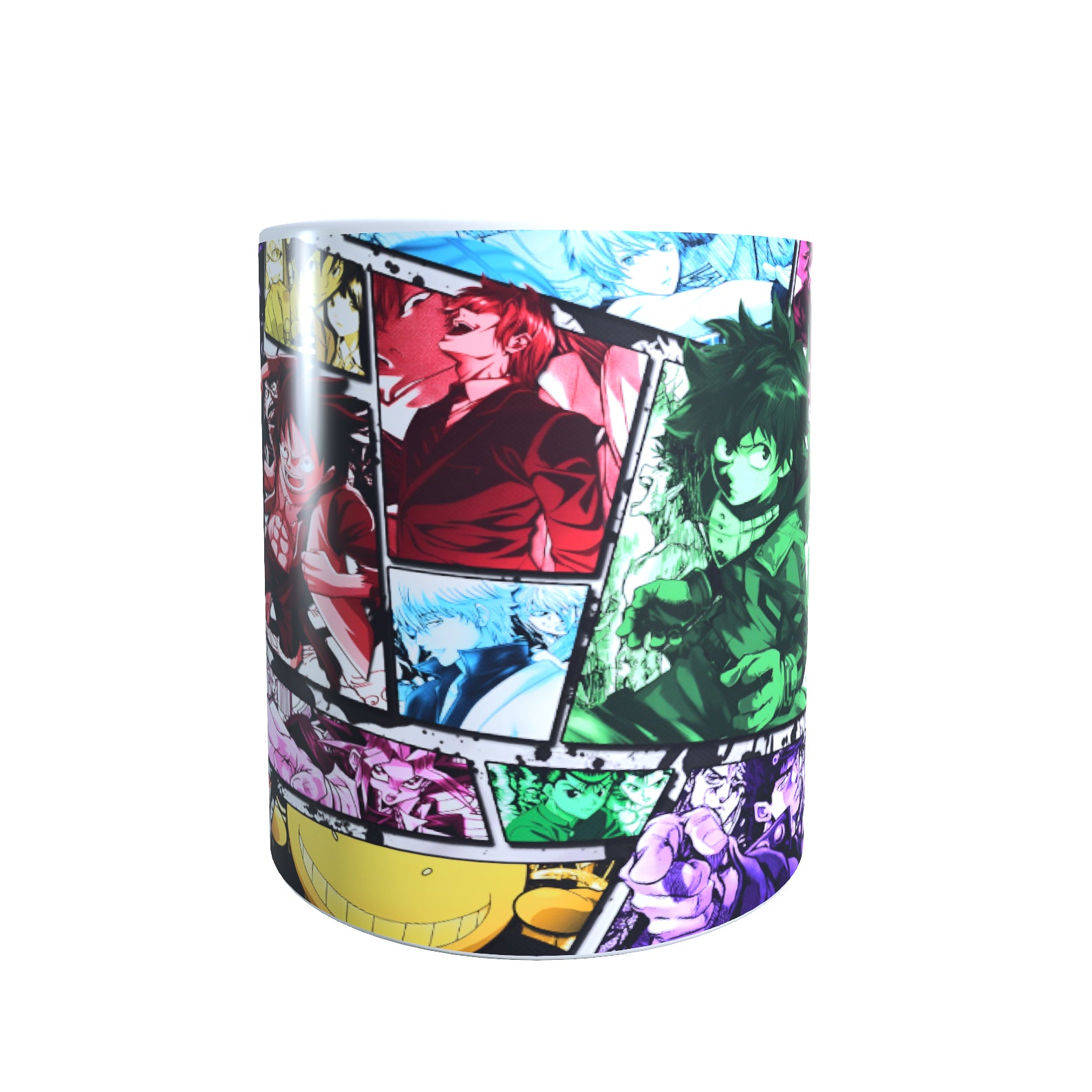 Anime Heroes Comic Blocks Coffee Mug