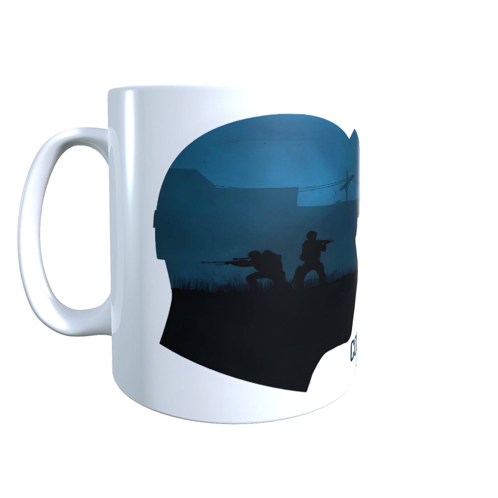Blue and Orange Team Head - Tactical Ops Coffee Mug