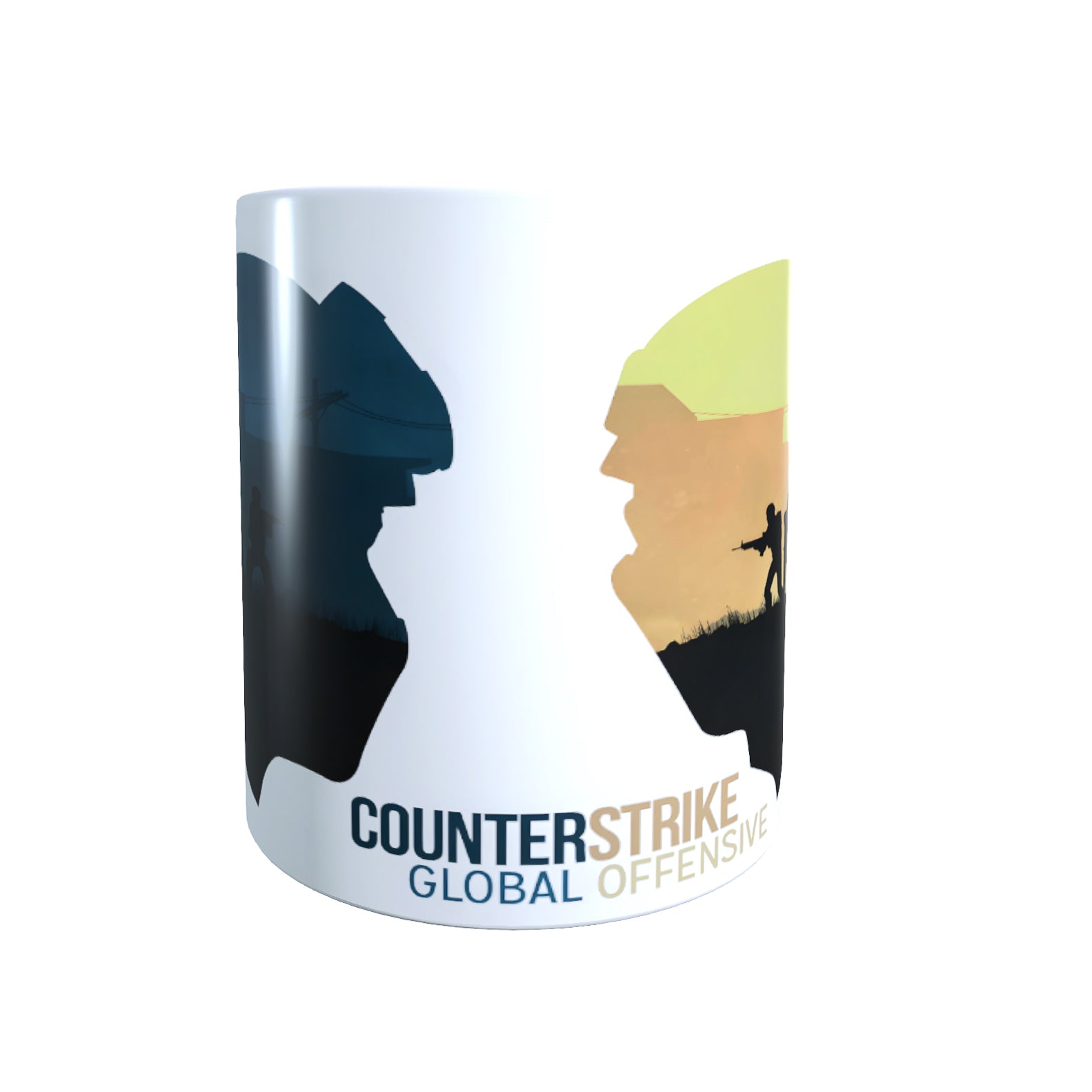 Blue and Orange Team Head - Tactical Ops Coffee Mug