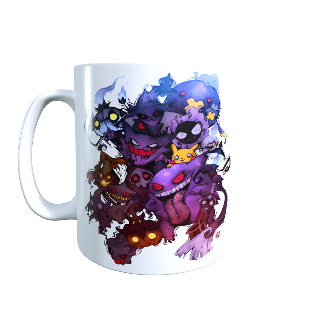 Creepy Ghost Collage Halloween - Creature Catchers Coffee Mug
