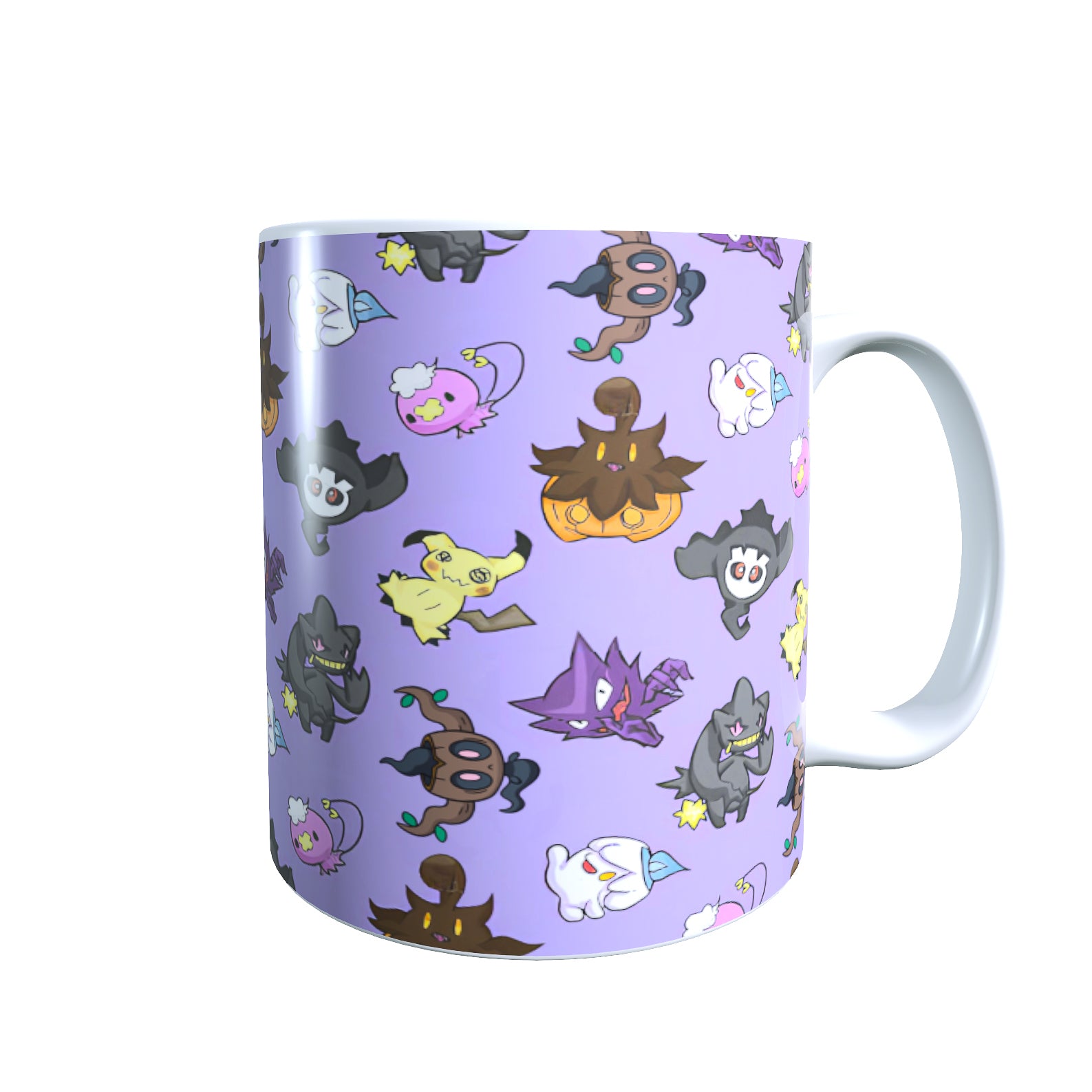 Purple Ghost Collage Halloween - Creature Catchers Coffee Mug
