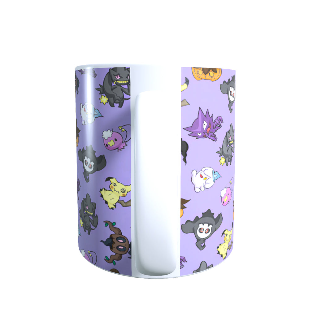Purple Ghost Collage Halloween - Creature Catchers Coffee Mug
