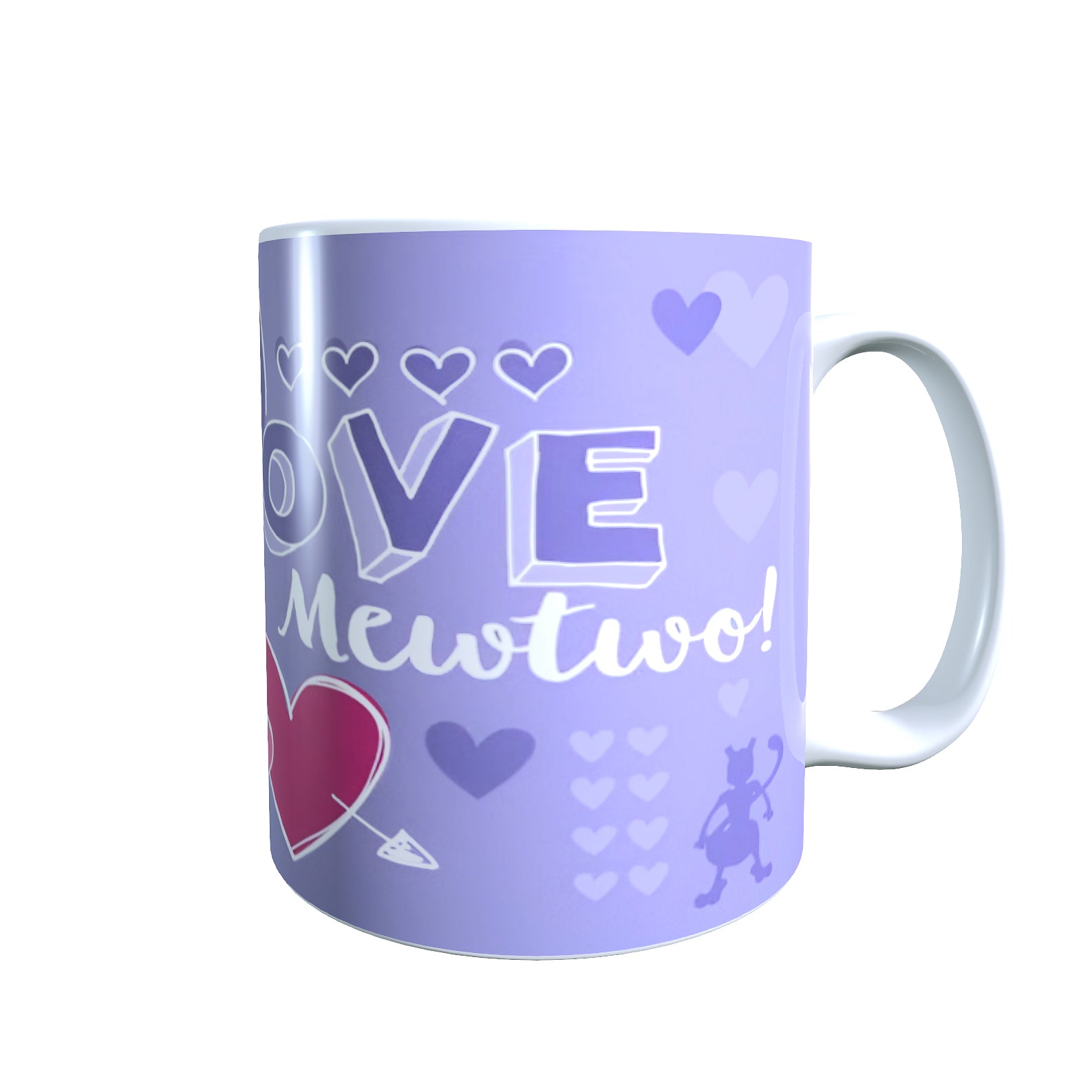 Mewtwo Valentines Day - Creature Catchers Coffee Mug